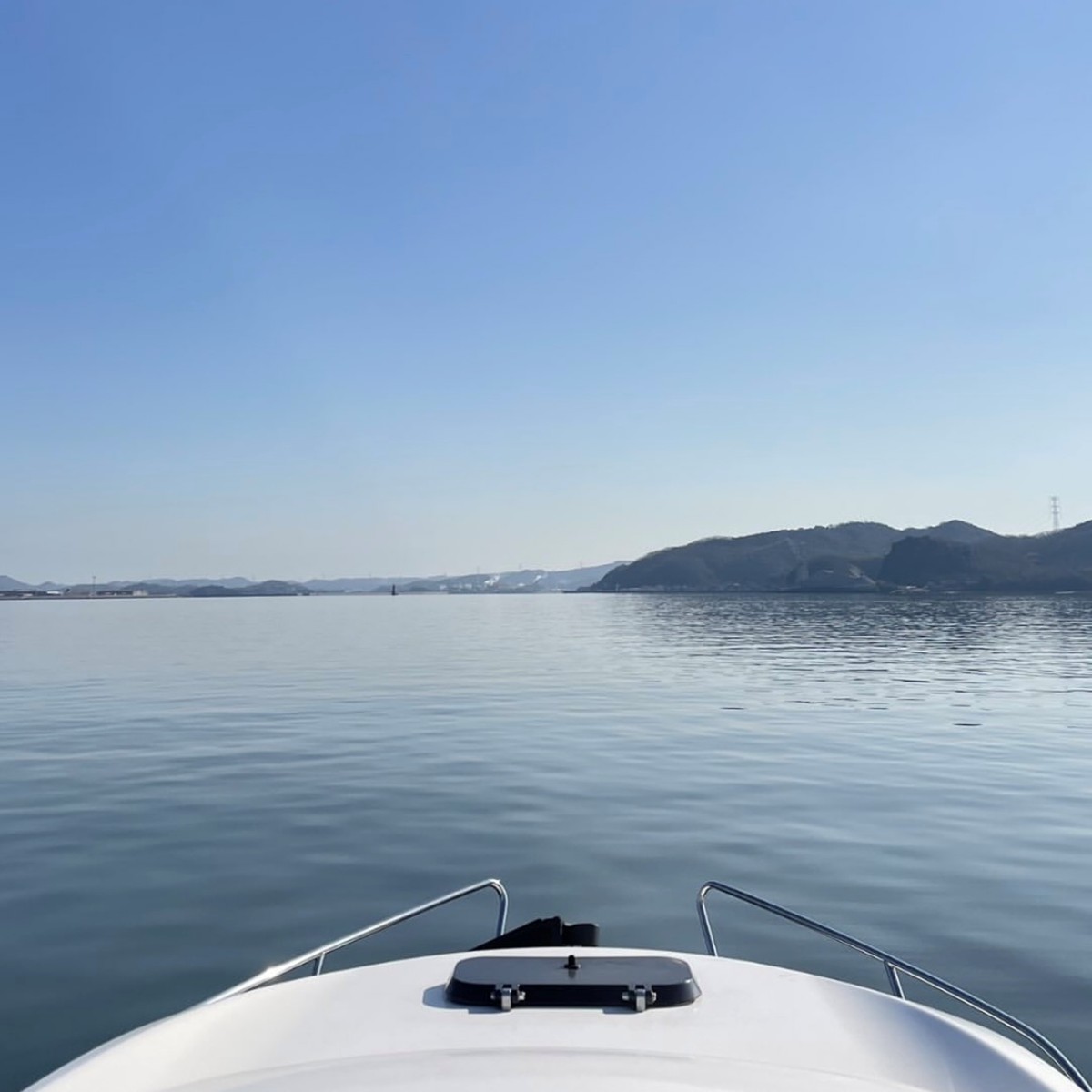 岡山ドック教室の教習中に見える海の写真