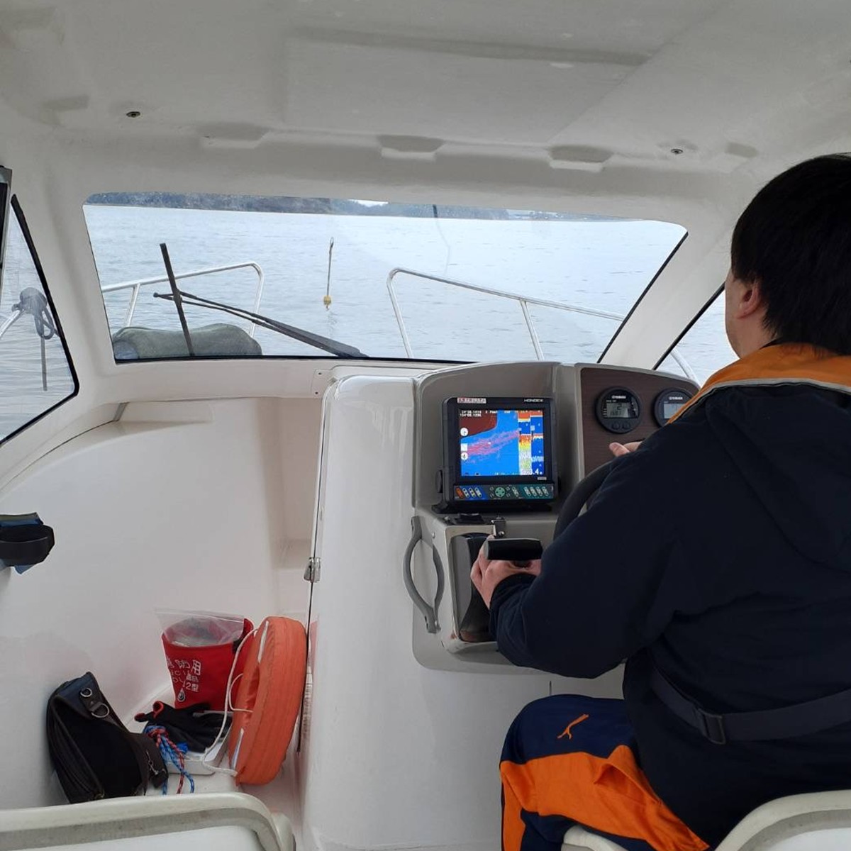 岡山ドック教室でのボート免許 教習風景